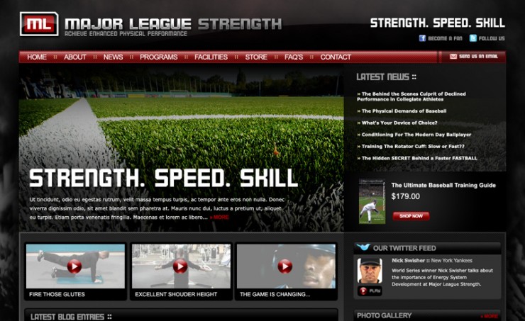 Major League Strength Website