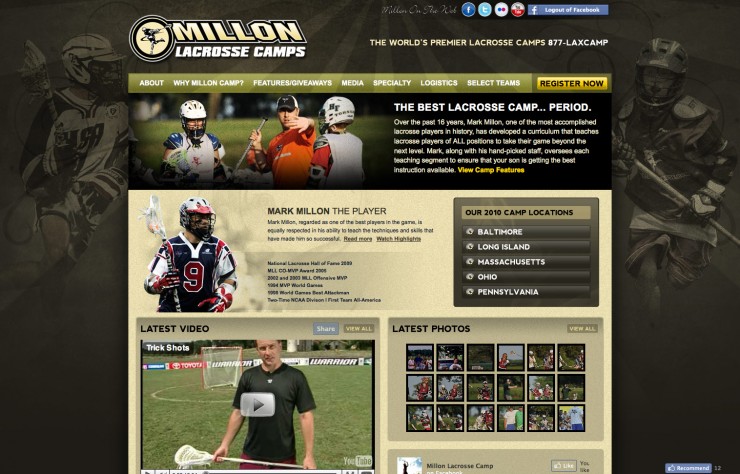 Millon Lacrosse Camps Website