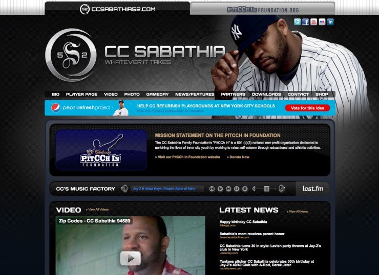 CC Sabathia Official Website