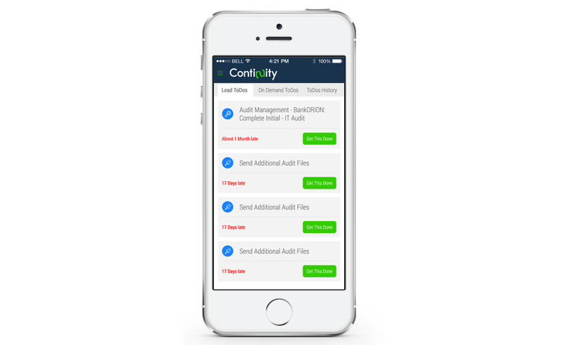 Continuity Control Platform Mobile