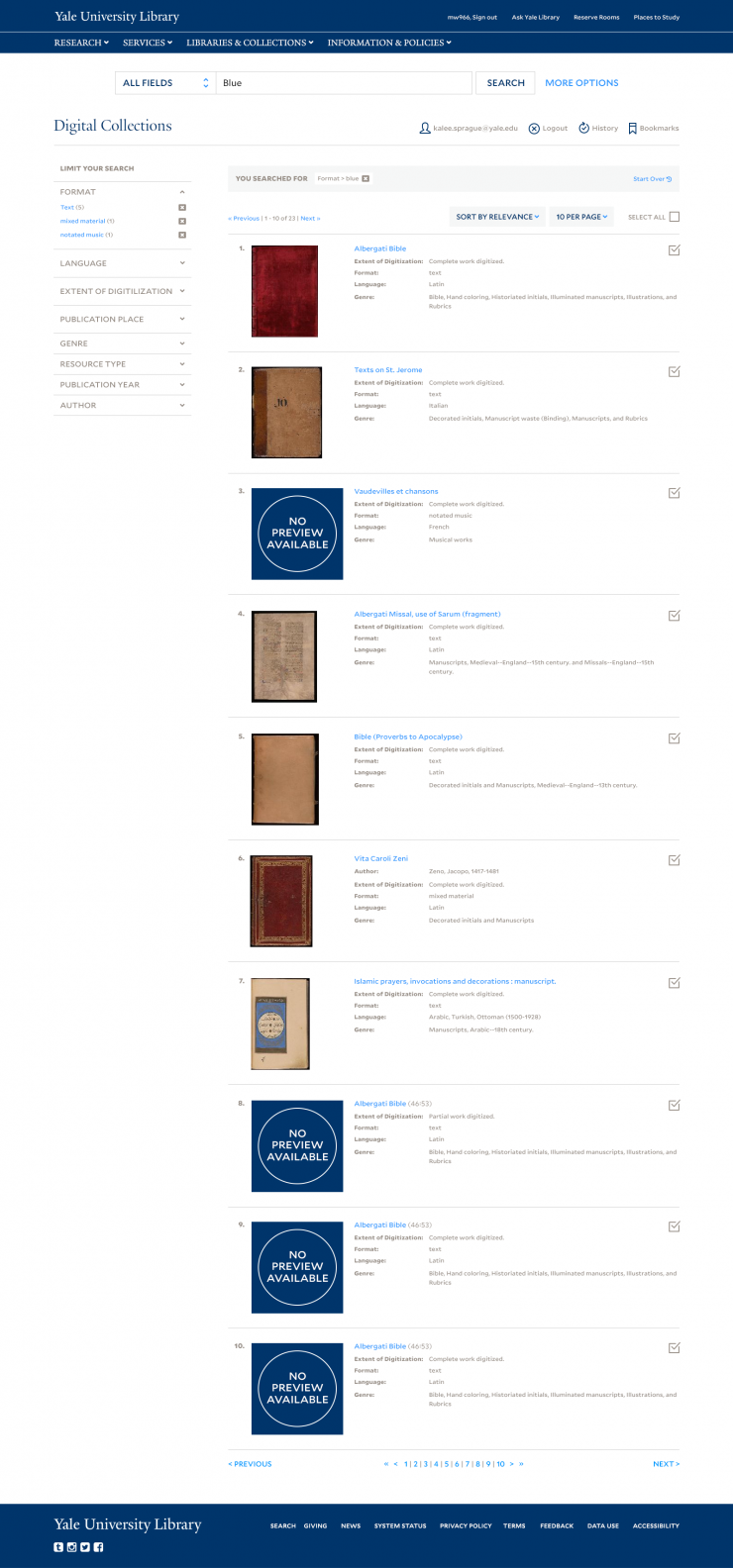 Yale Library Digital Collections